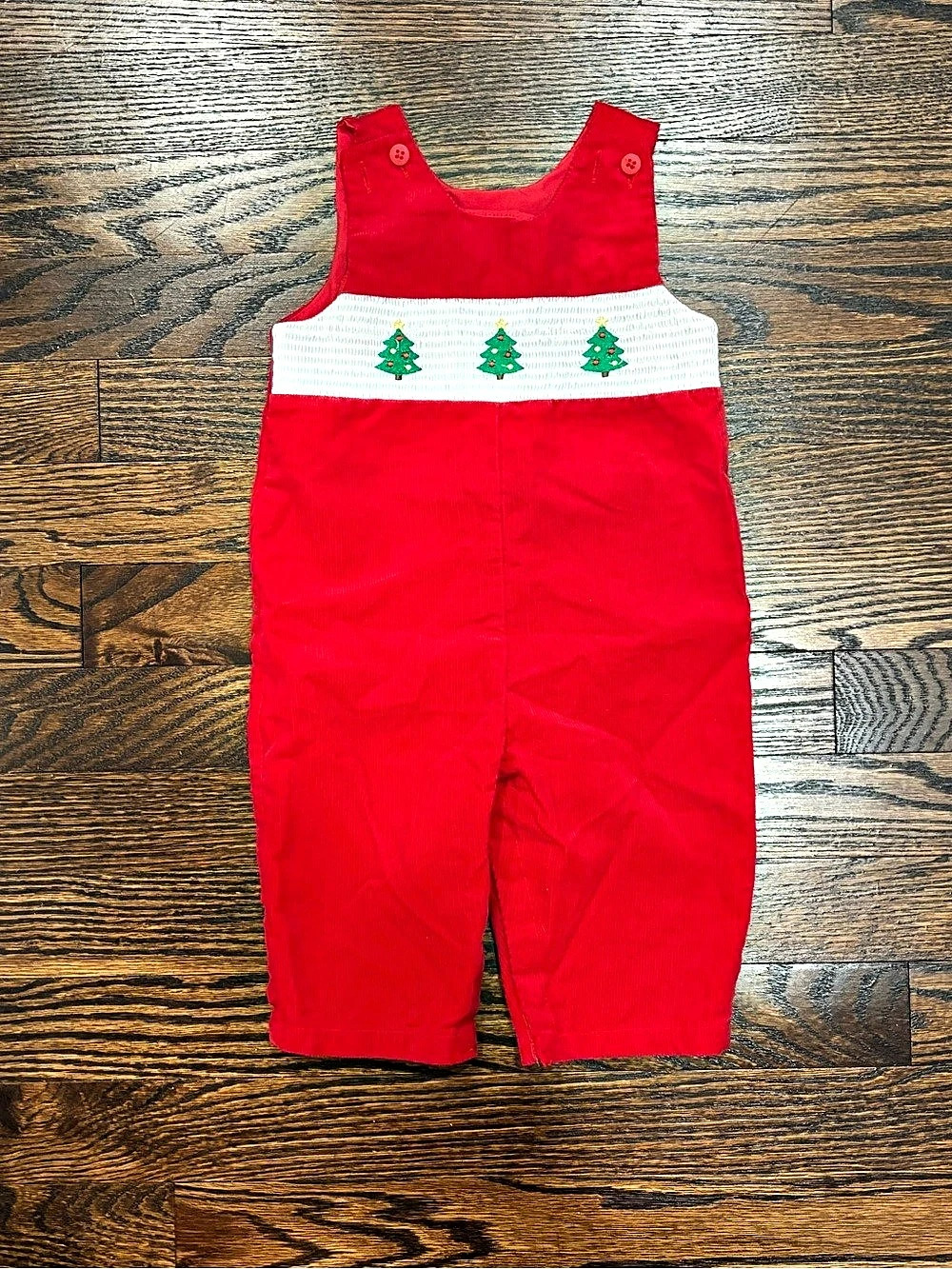 Nursery Rhyme Christmas Tree Baby Overalls Size 9M